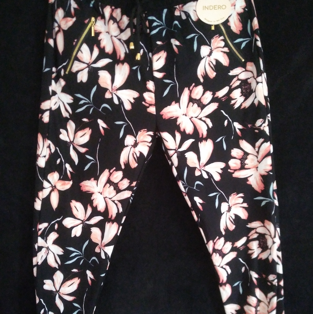 UNISEX L/XL Hibiscus Flower Print Sweatpants